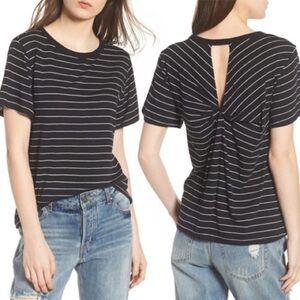 BP Nordstrom Striped Twist Back Tee